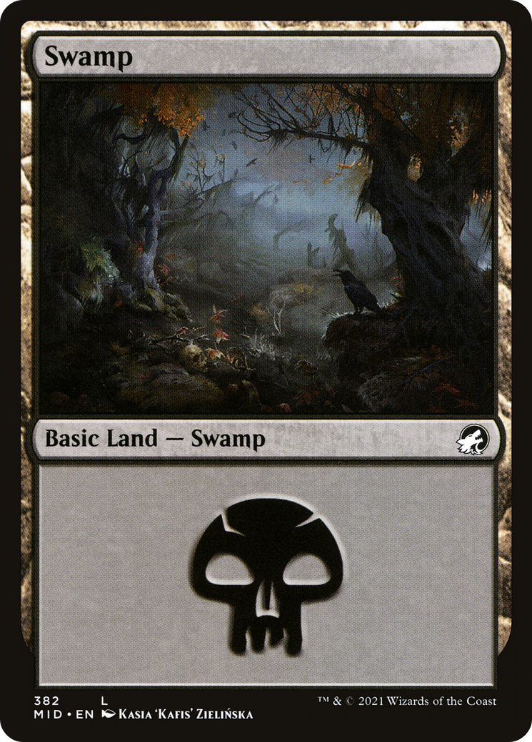 Swamp (382) (MID-382)  - Innistrad: Midnight Hunt