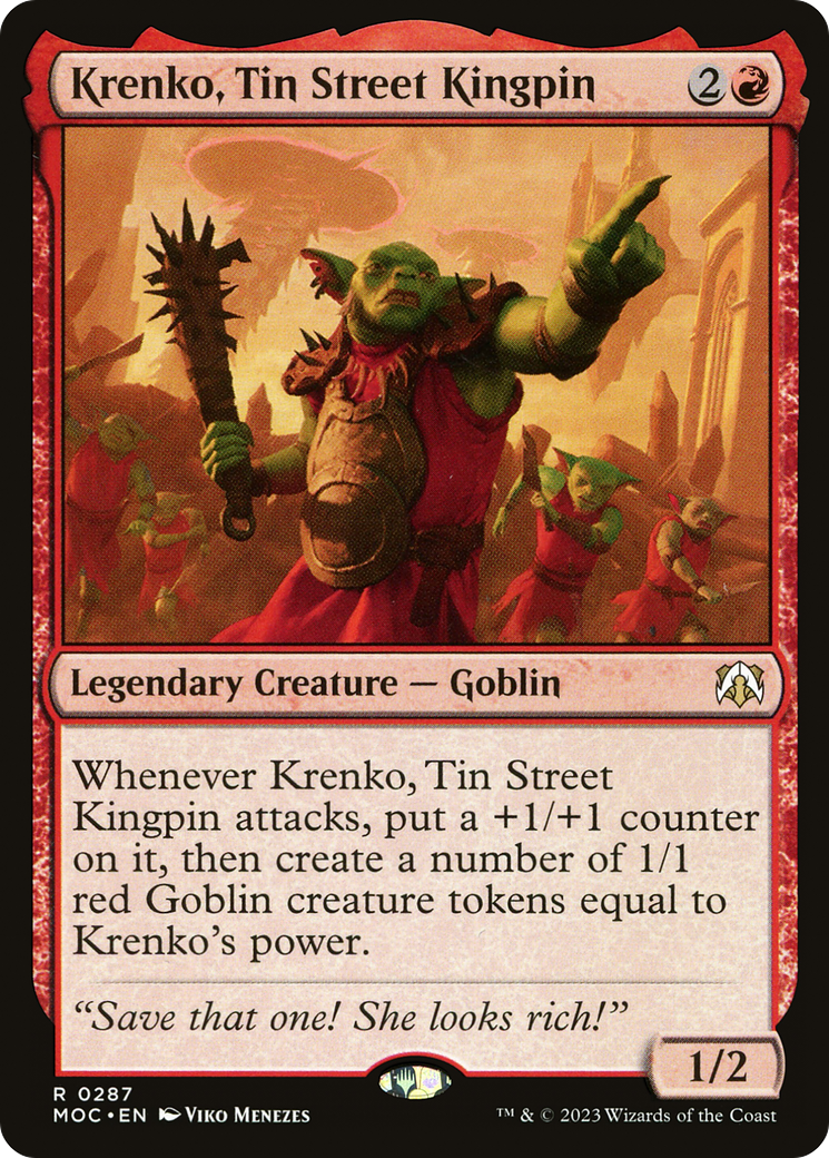 Krenko, Tin Street Kingpin (MOC-287)  - March of the Machine Commander