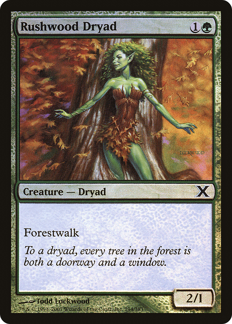 Rushwood Dryad (10E-294★)  Foil - Tenth Edition