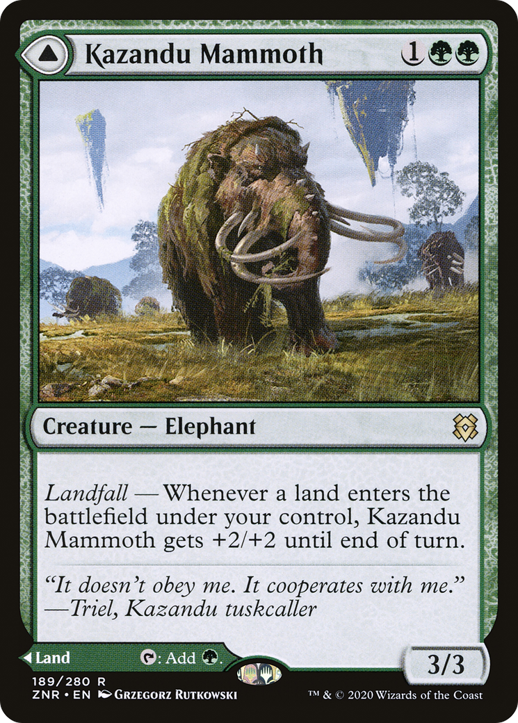 Kazandu Mammoth (ZNR-189)  Foil - Zendikar Rising