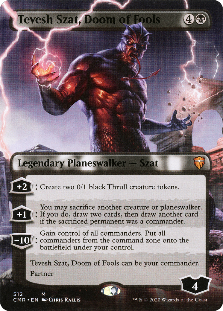 Tevesh Szat, Doom of Fools (Borderless) (CMR-512)  - Commander Legends