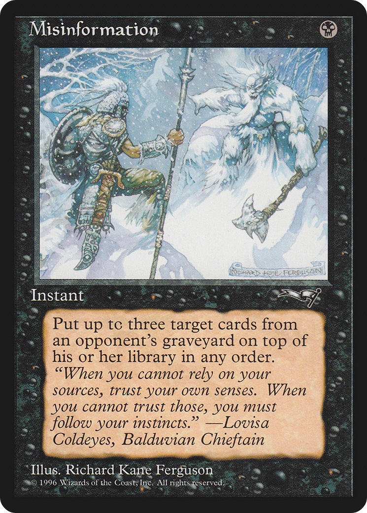 Misinformation (ALL-)  - Alliances
