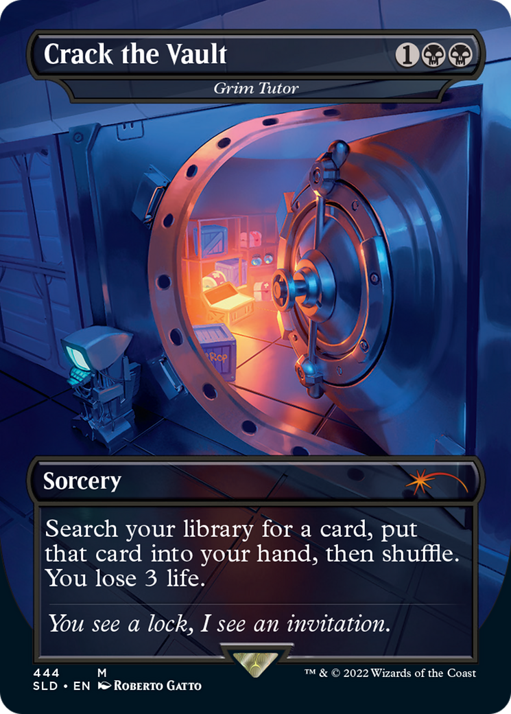 Crack the Vault - Grim Tutor (SLD-444)  - Secret Lair Drop / Crack the Vault (Borderless)
