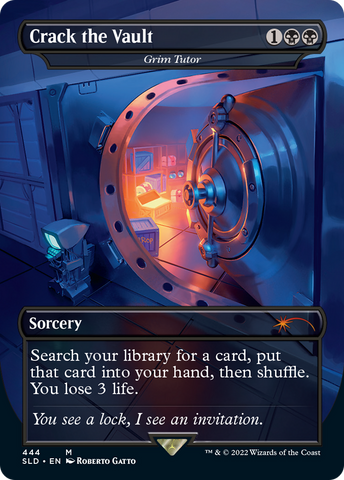 Crack the Vault - Grim Tutor (SLD-444)  - Secret Lair Drop / Crack the Vault (Borderless)