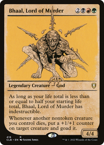 Bhaal, Lord of Murder (Showcase) (CLB-416)  - Commander Legends: Battle for Baldur's Gate: (Showcase)