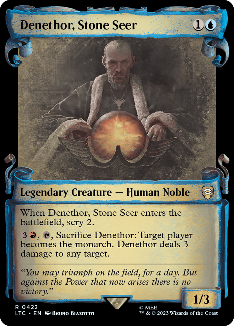 Denethor, Stone Seer (Showcase Scrolls) (LTC-422)  Foil - Tales of Middle-earth Commander: (Showcase)