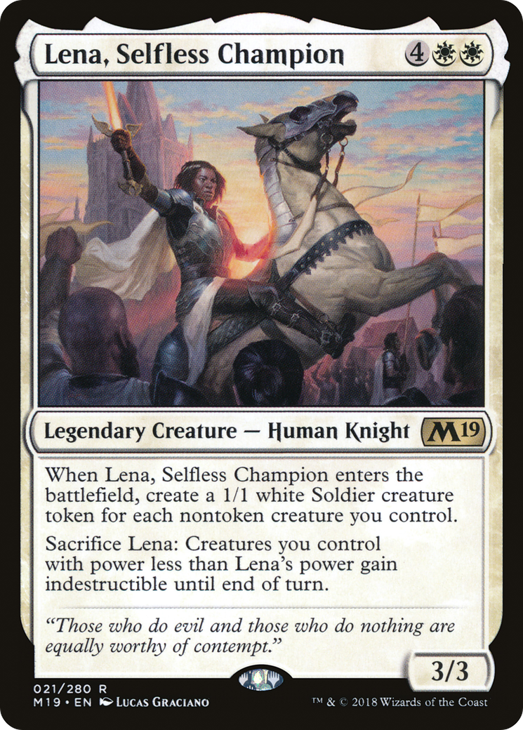 Lena, Selfless Champion (M19-021)  - Core Set 2019