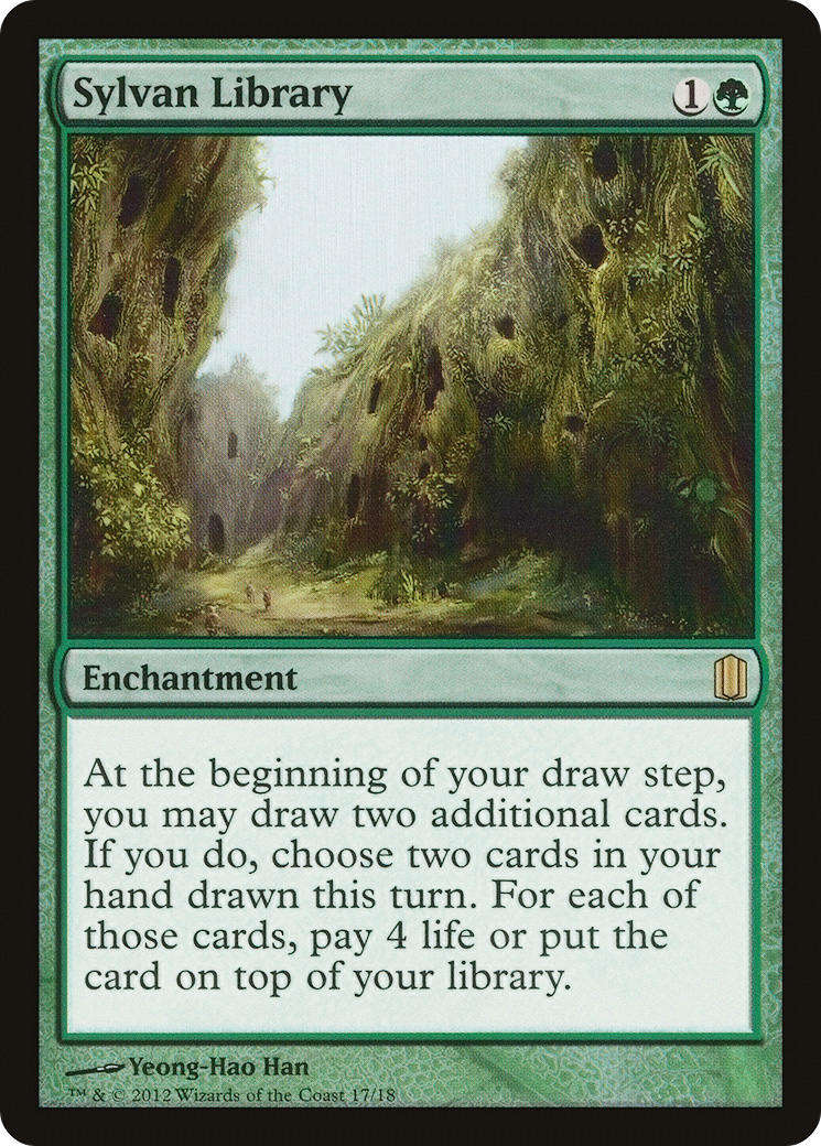Sylvan Library (CM1-017)  Foil - Commander's Arsenal