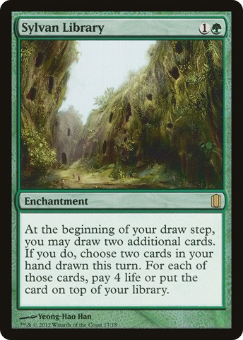 Sylvan Library (CM1-017)  Foil - Commander's Arsenal