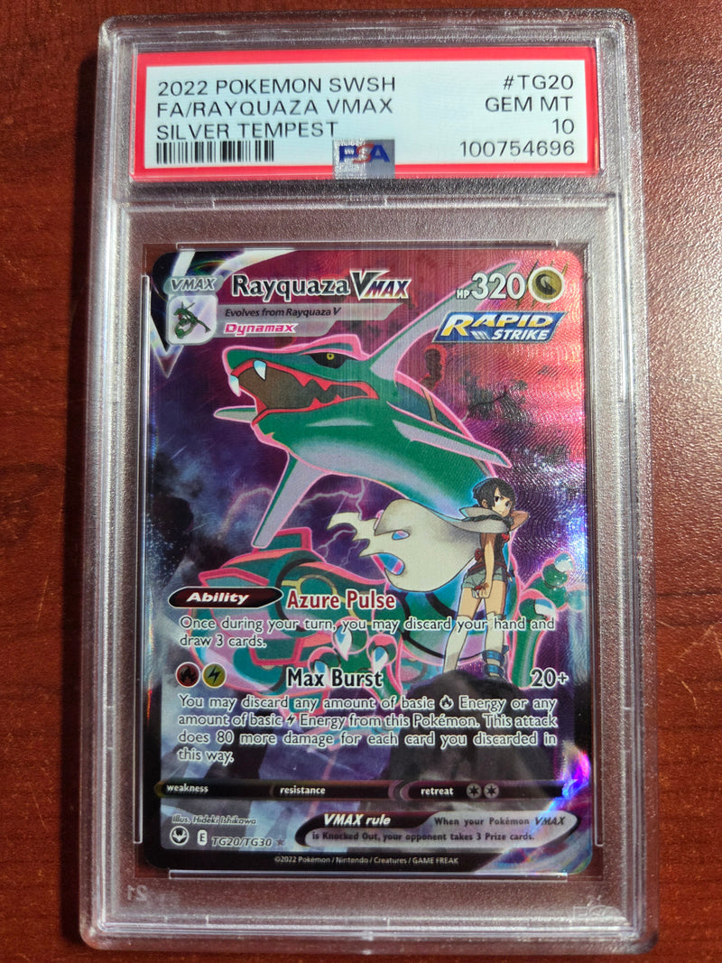 Pokemon Rayquaza VMAX Full Art (TG20/TG30) [Sword & Shield: Silver Tempest] PSA 10