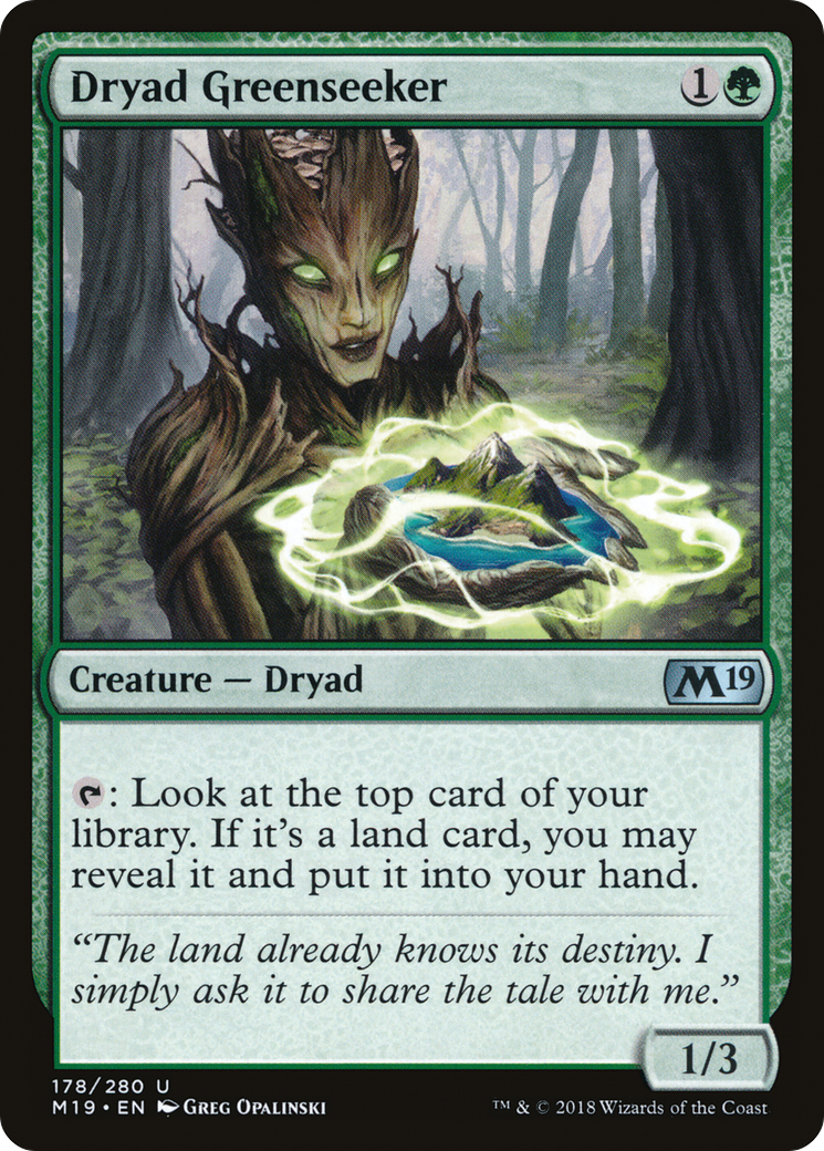 Dryad Greenseeker (M19-178)  Foil - Core Set 2019
