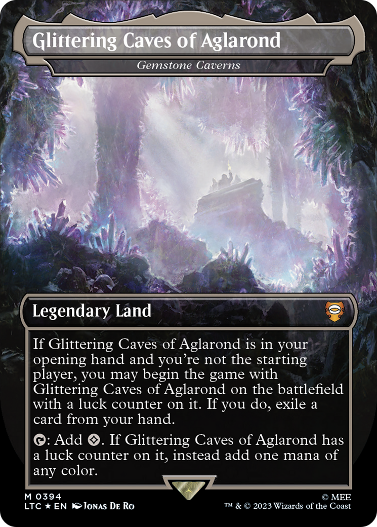 Glittering Caves of Aglarond - Gemstone Caverns (Surge Foil) (LTC-394)  Foil - Tales of Middle-earth Commander / Glittering Caves of Aglarond (Borderless)