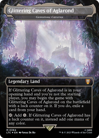 Glittering Caves of Aglarond - Gemstone Caverns (Surge Foil) (LTC-394)  Foil - Tales of Middle-earth Commander / Glittering Caves of Aglarond (Borderless)