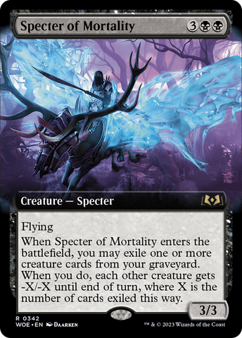 Specter of Mortality (Extended Art) (WOE-342)  Foil - Wilds of Eldraine: (Extended Art)