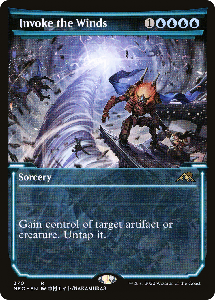 Invoke the Winds (Showcase) (NEO-370)  Foil - Kamigawa: Neon Dynasty: (Showcase)