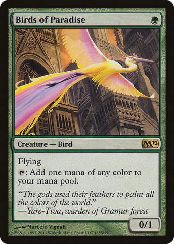 Birds of Paradise (M12-165)  Foil - Magic 2012