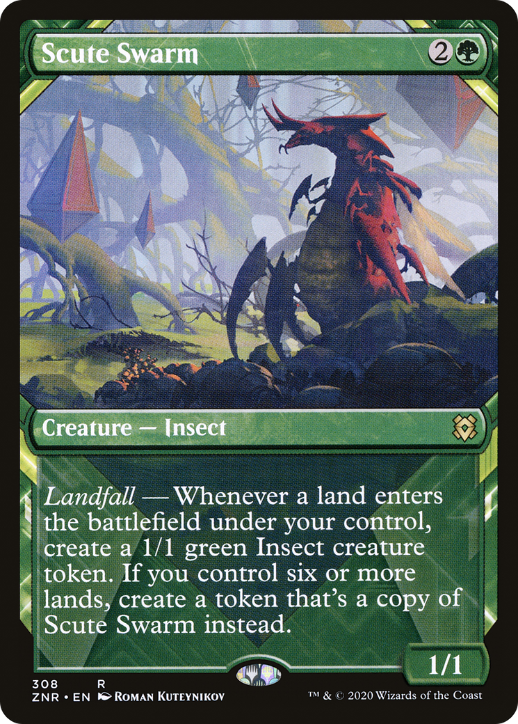 Scute Swarm (Showcase) (ZNR-308)  - Zendikar Rising: (Showcase)