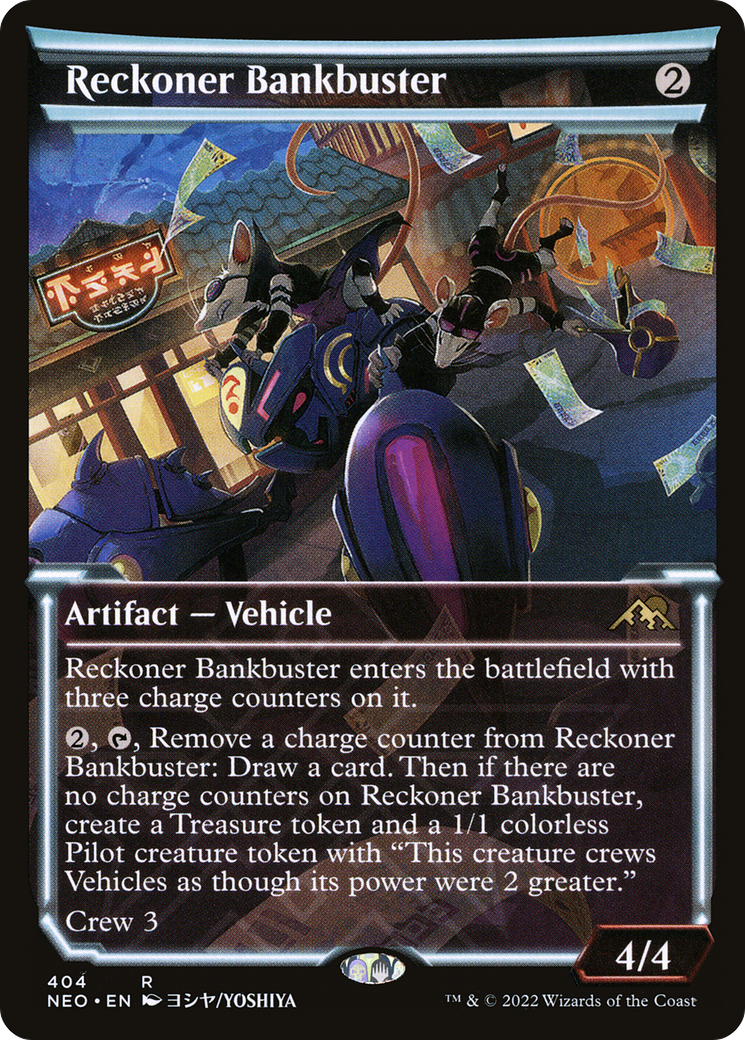 Reckoner Bankbuster (Showcase) (NEO-404) - Kamigawa: Neon Dynasty: (Showcase) Foil