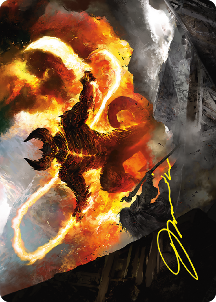 The Balrog, Flame of Udun Art Card (ASLTR-036)  - Tales of Middle-earth Art Series (Borderless)