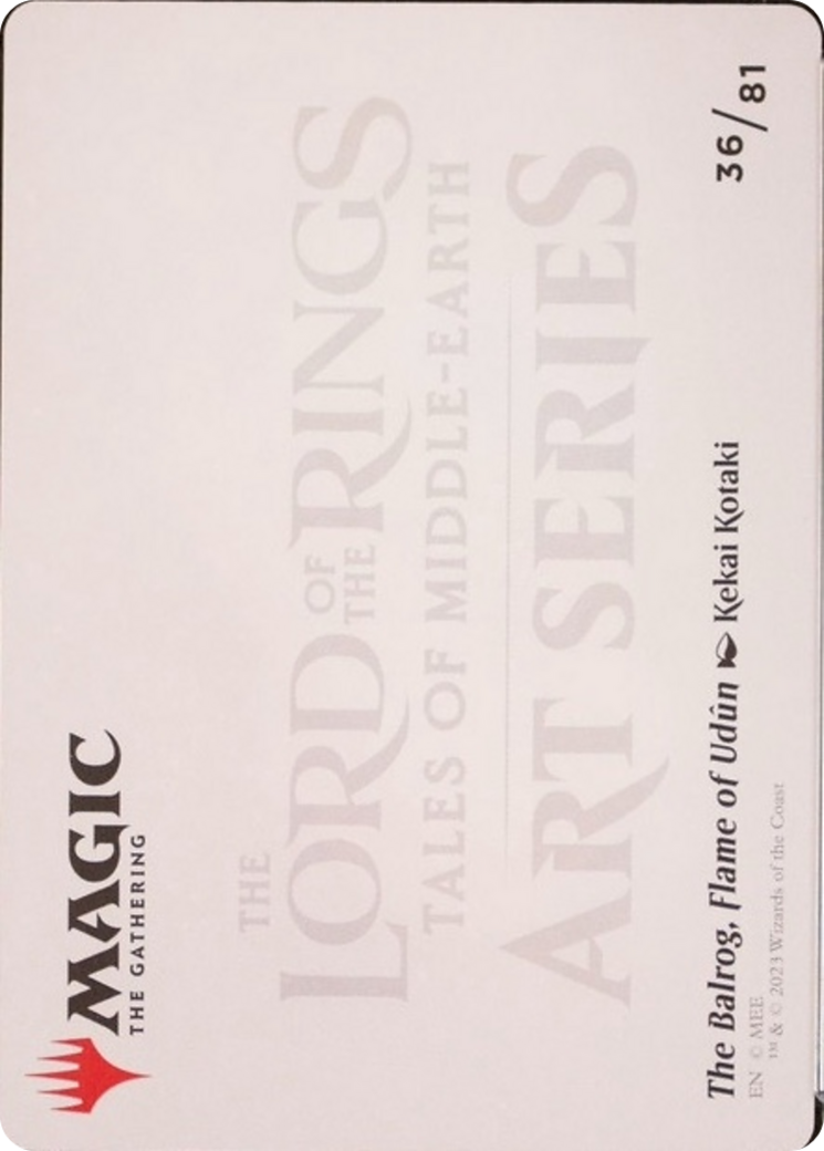 The Balrog, Flame of Udun Art Card (ASLTR-036)  - Tales of Middle-earth Art Series (Borderless)