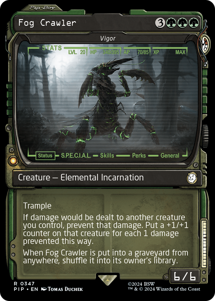 Fog Crawler - Vigor (Showcase) (PIP-347)  Foil - Fallout / Fog Crawler: (Showcase)