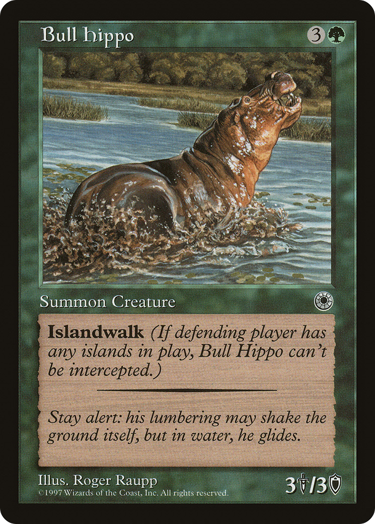 Bull Hippo (Flavor Text) (POR-)  - Portal
