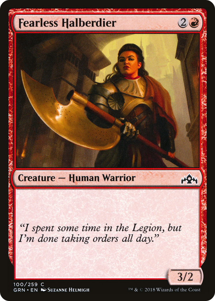 Fearless Halberdier (GRN-100)  - Guilds of Ravnica