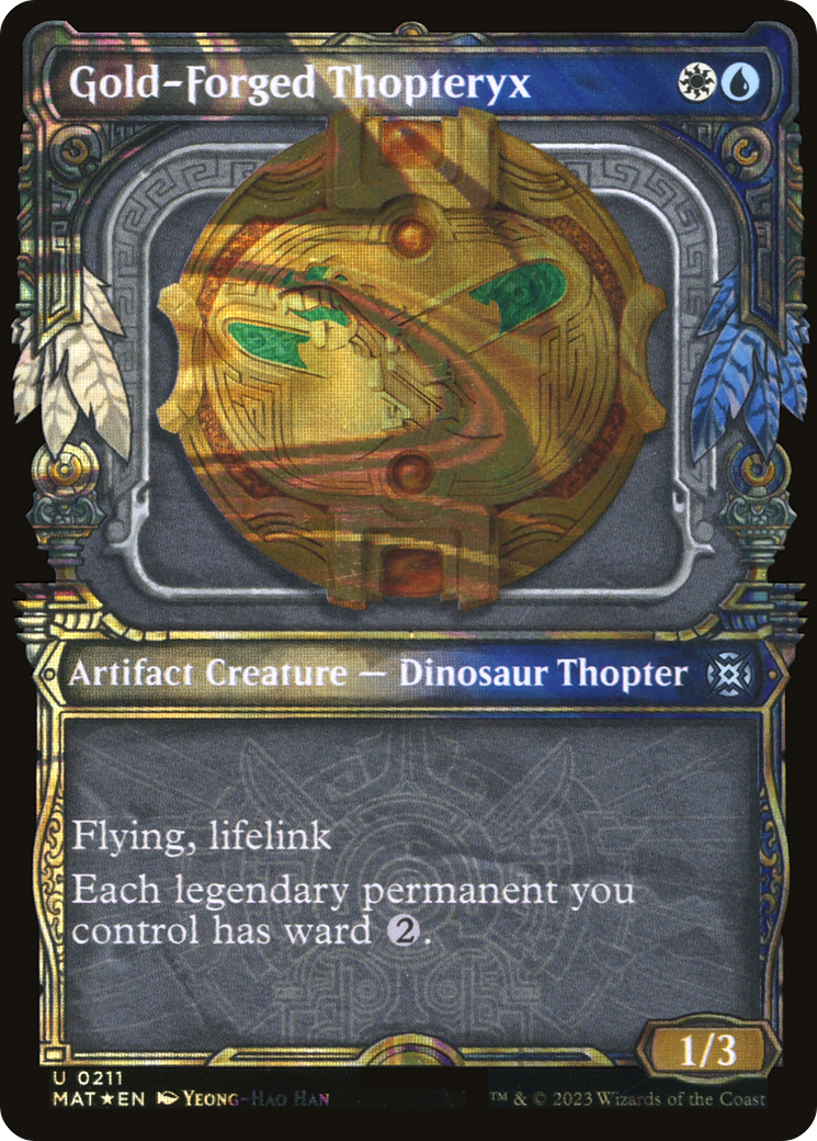 Gold-Forged Thopteryx (Halo Foil) (MAT-211)  Foil - March of the Machine: The Aftermath: (Showcase)