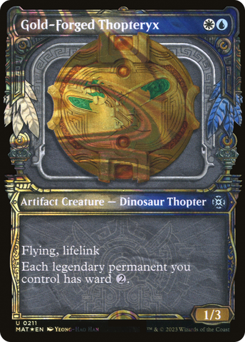 Gold-Forged Thopteryx (Halo Foil) (MAT-211)  Foil - March of the Machine: The Aftermath: (Showcase)