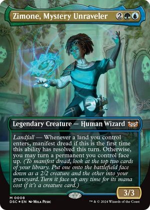 Zimone, Mystery Unraveler (Borderless) (DSC-008)  Foil - Duskmourn: House of Horror Commander