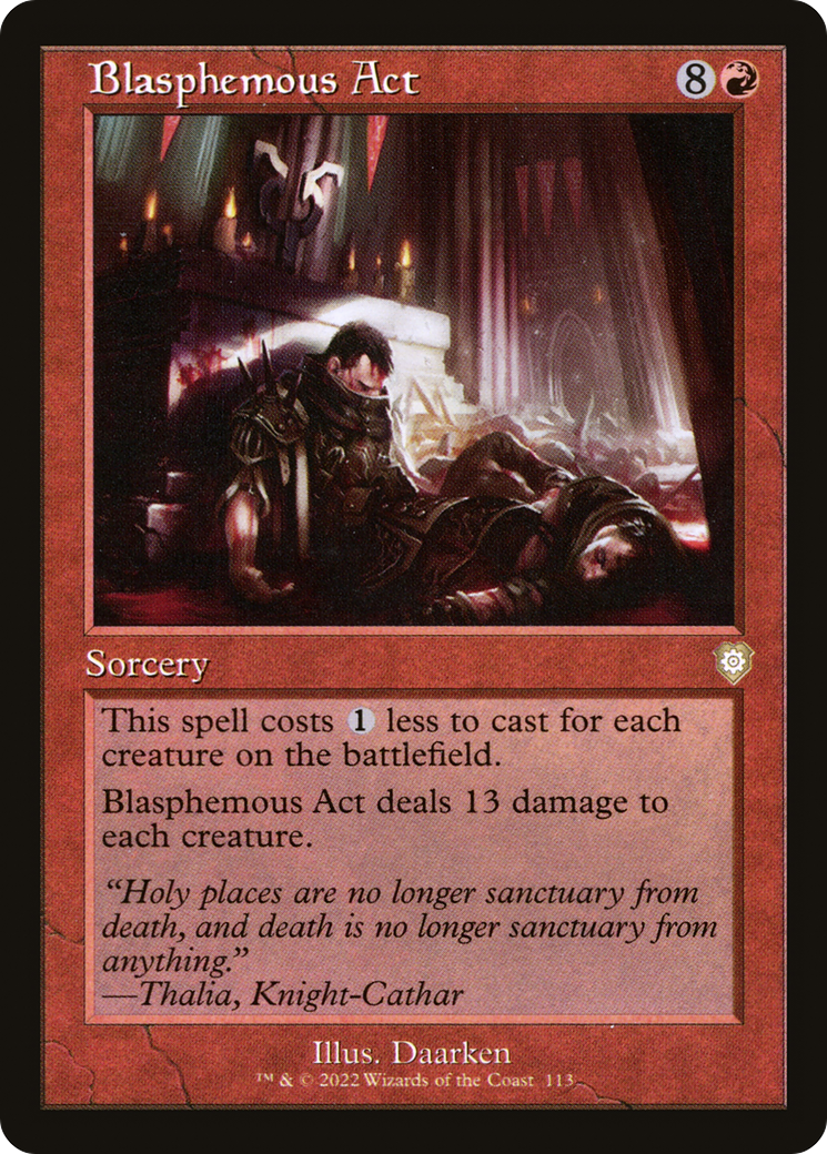 Blasphemous Act (Retro Frame) (BRC-113)  - The Brothers' War Commander