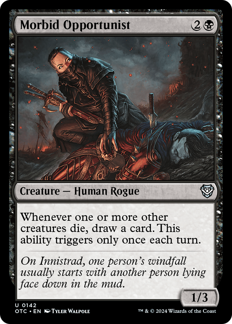 Morbid Opportunist (OTC-142)  - Outlaws of Thunder Junction Commander