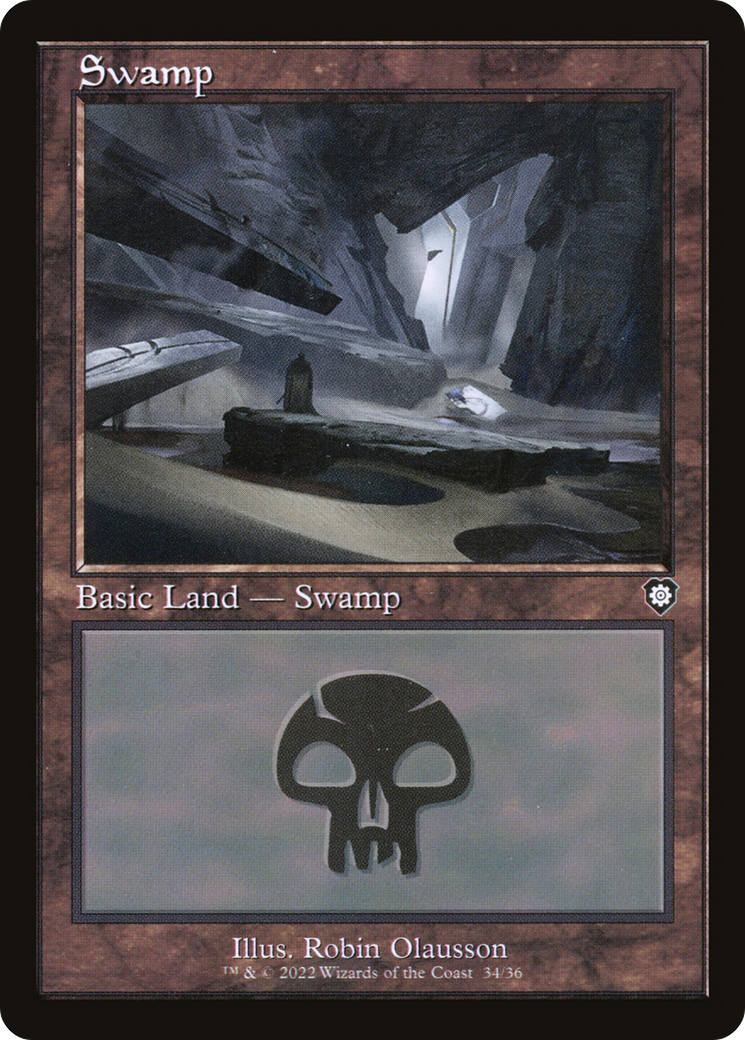 Swamp (34) (Retro Frame) (BRC-034)  - The Brothers' War Commander