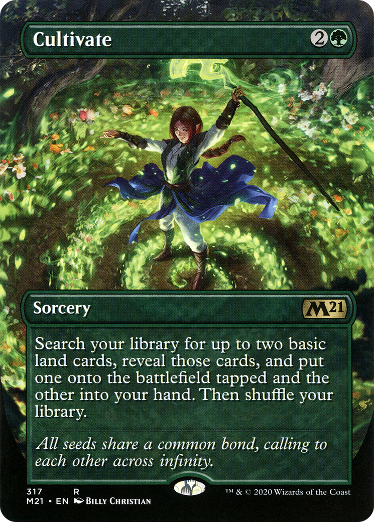 Cultivate (Alternate Art) (M21-317)  Foil - Core Set 2021 (Borderless)