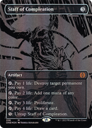 Staff of Compleation (Oil Slick Raised Foil) (ONE-358)  Foil - Phyrexia: All Will Be One (Borderless)