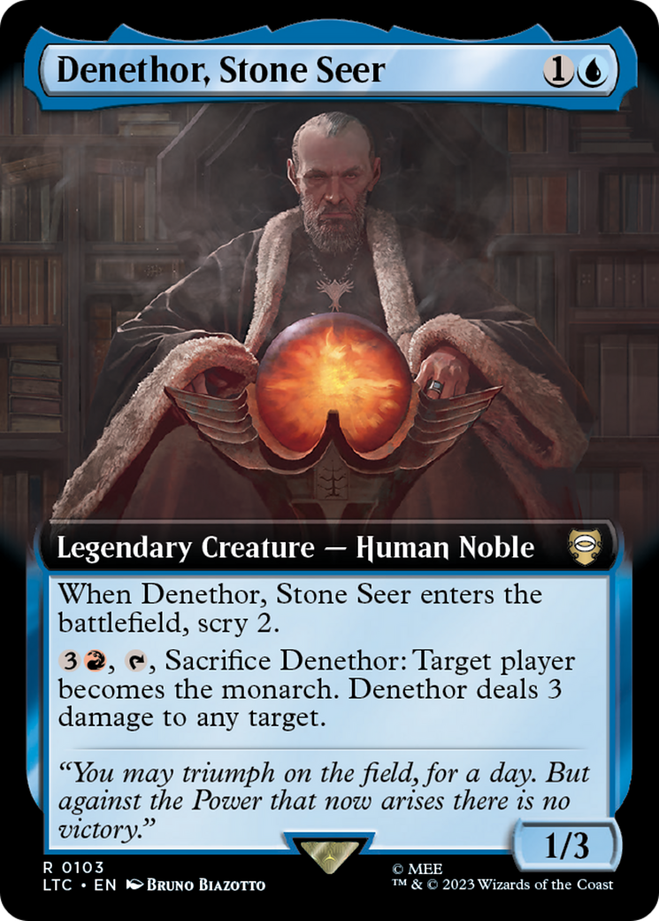 Denethor, Stone Seer (Extended Art) (LTC-103)  Foil - Tales of Middle-earth Commander: (Extended Art)