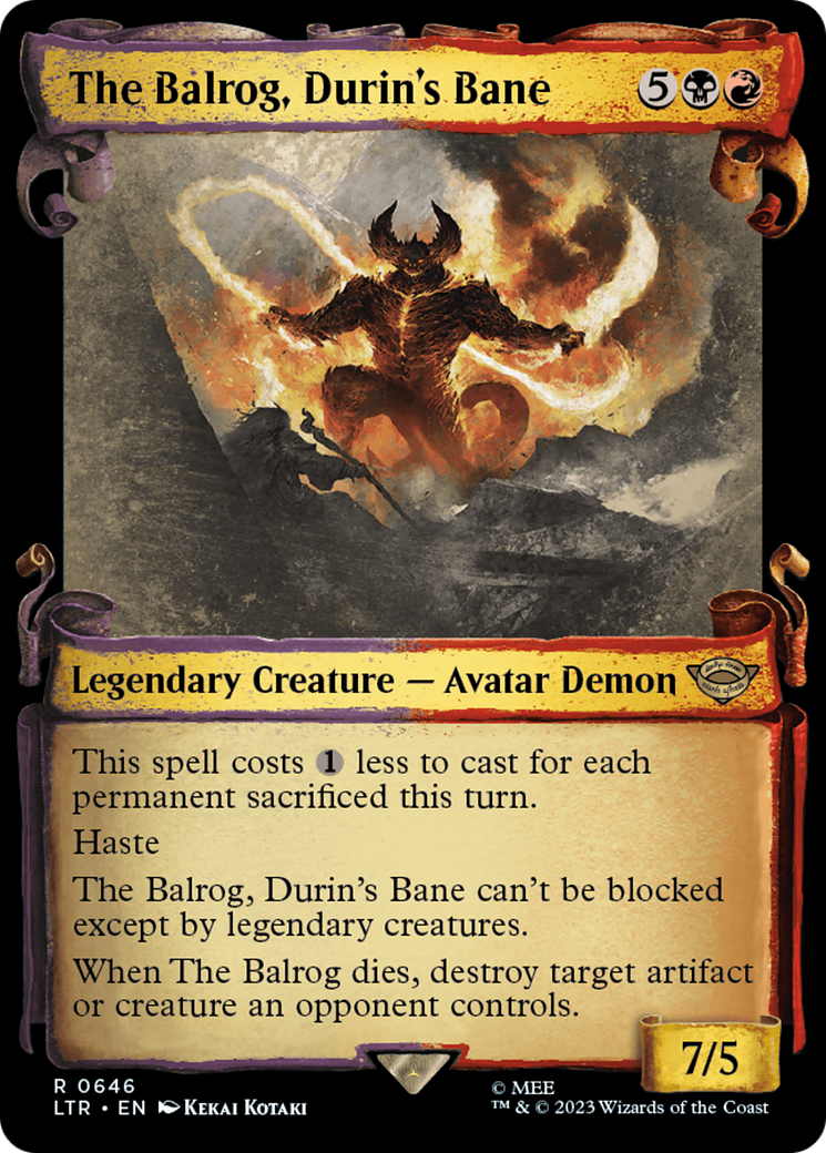 The Balrog, Durin's Bane (Showcase Scrolls) (LTR-646)  - The Lord of the Rings: Tales of Middle-earth: (Showcase)