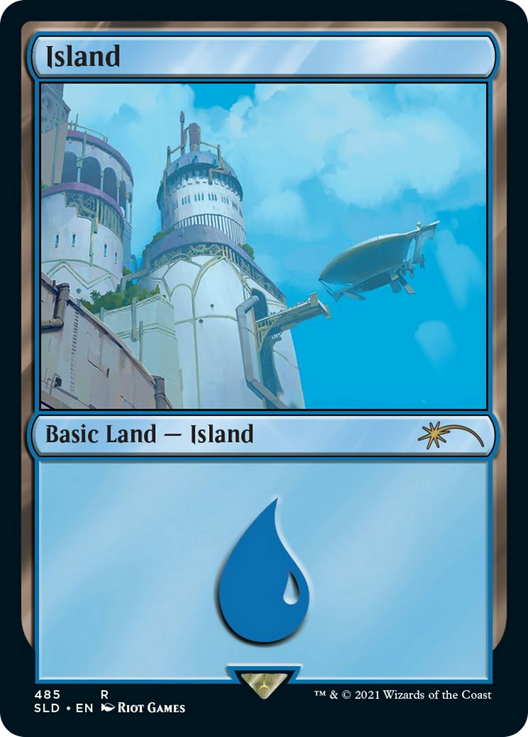 Island (Secret Lair x Arcane: Lands) (SLD-485)  - Secret Lair Drop