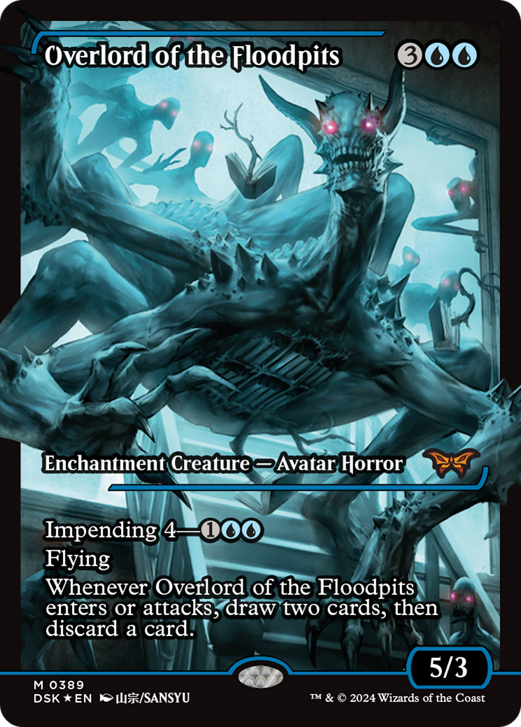 Overlord of the Floodpits (Showcase) (DSK-389)  Foil - Duskmourn: House of Horror: (Showcase)