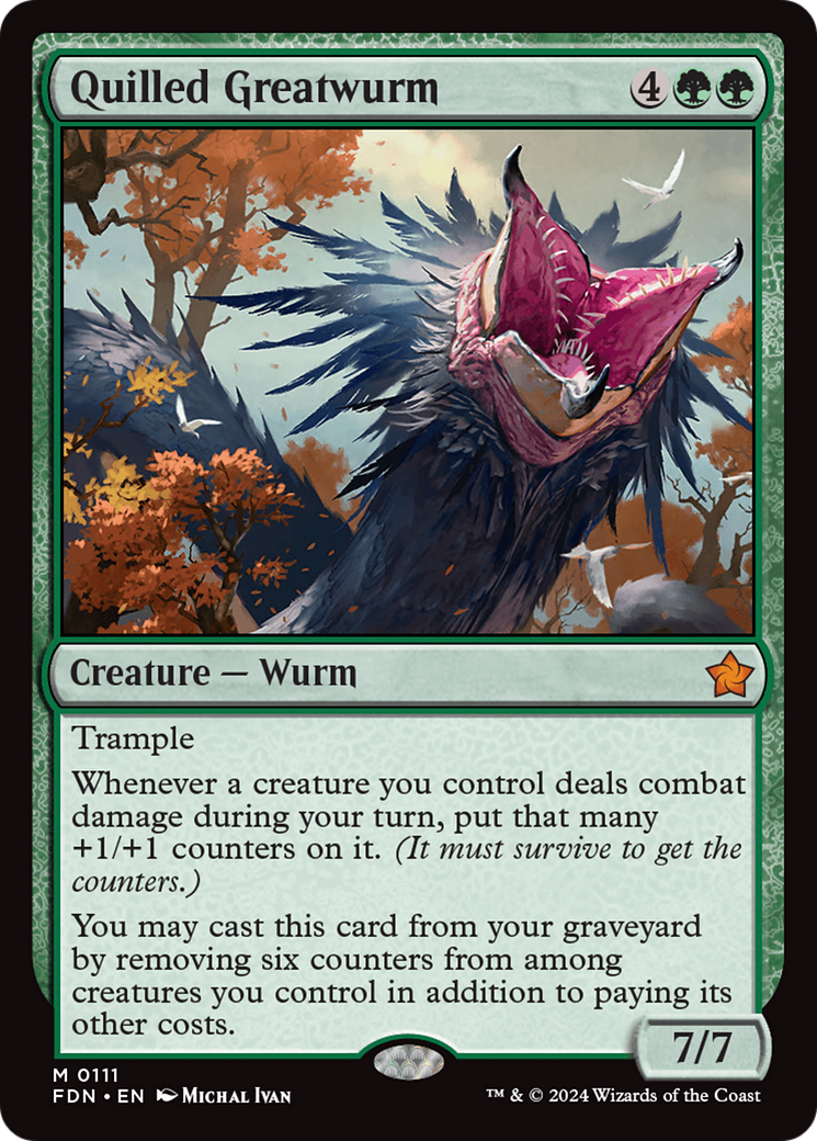 Quilled Greatwurm (FDN-111)  - Foundations