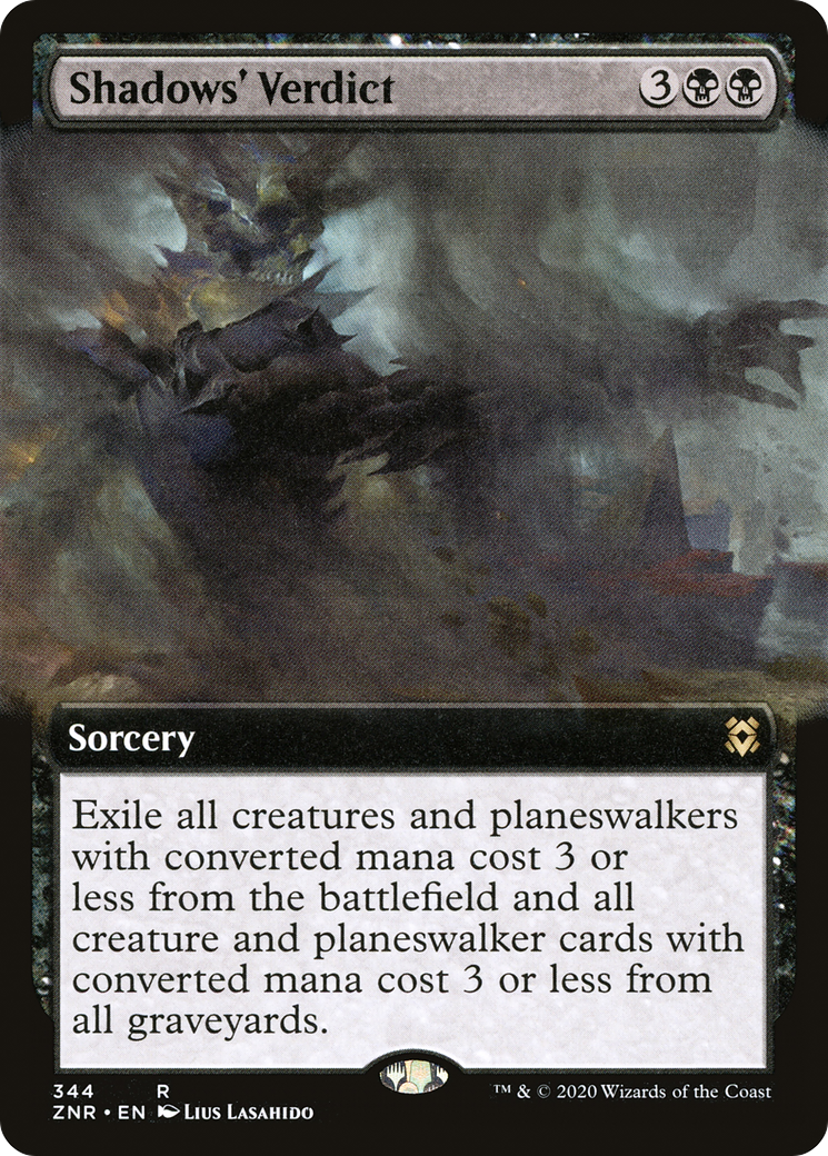 Shadows' Verdict (Extended Art) (ZNR-344)  - Zendikar Rising: (Extended Art)