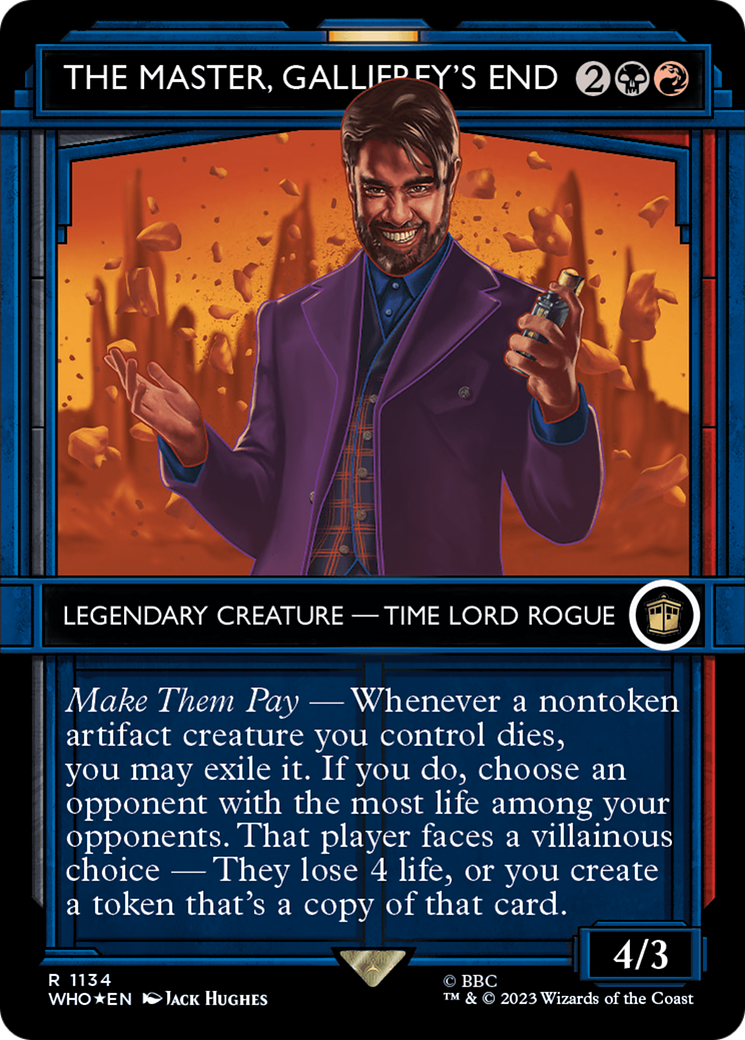 The Master, Gallifrey's End (Showcase) (Surge Foil) (WHO-1134)  Foil - Doctor Who: (Showcase) (Borderless)