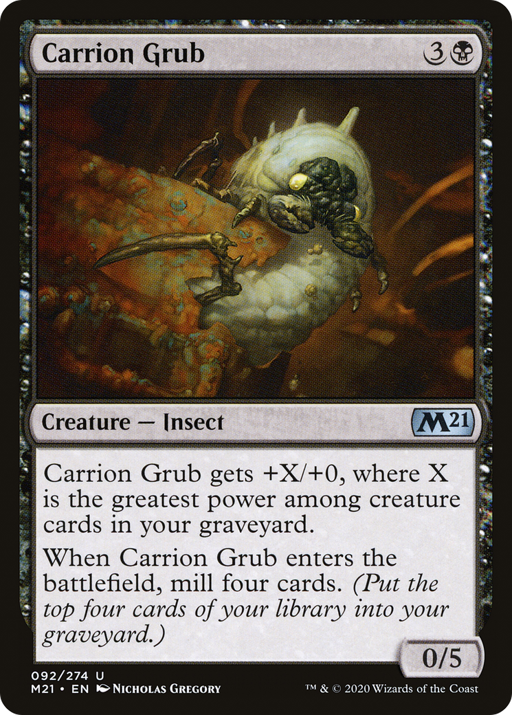 Carrion Grub (M21-092)  Foil - Core Set 2021