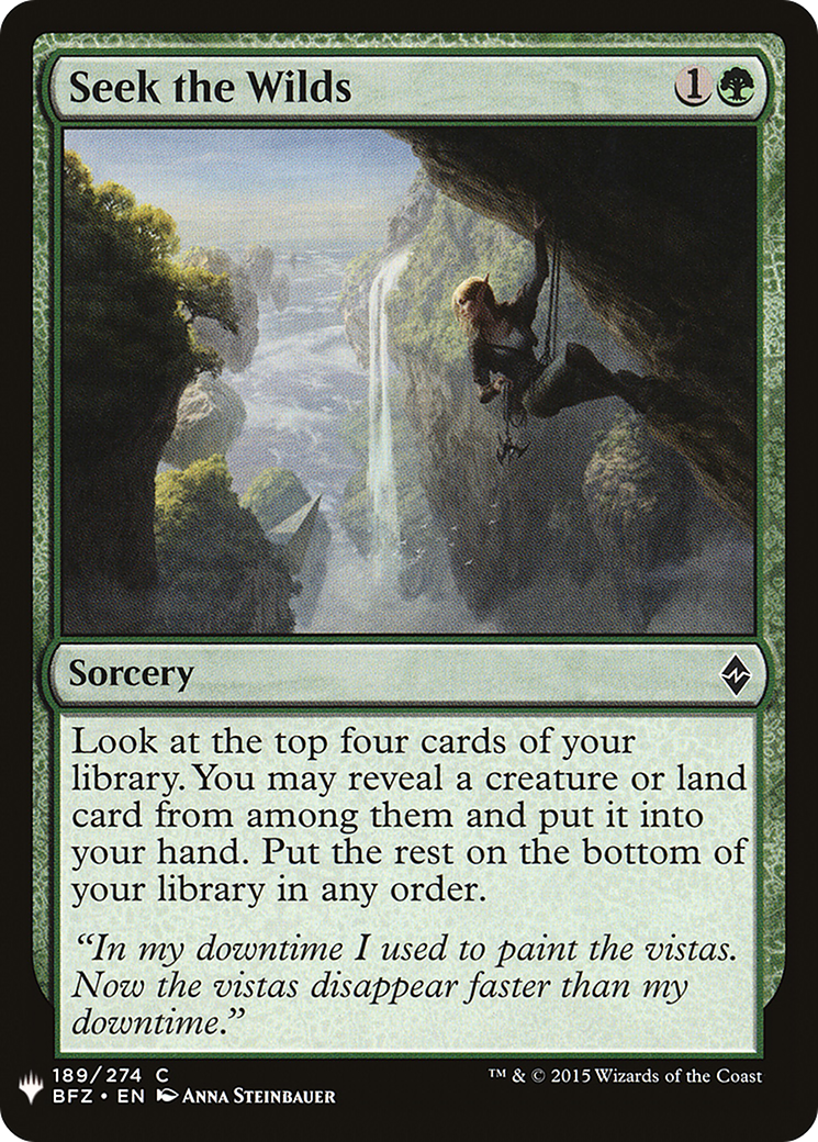 Seek the Wilds (LIST-BFZ-189)  - The List