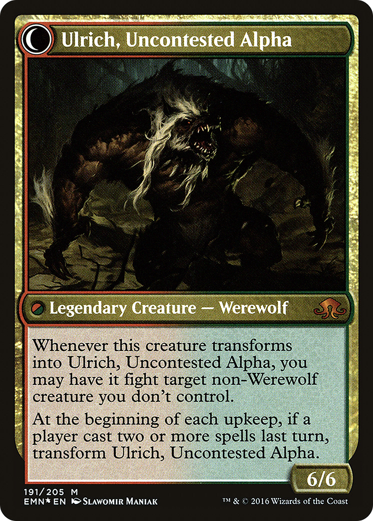 Ulrich of the Krallenhorde (PRE-191)  Foil - Eldritch Moon Promos: (Double Faced Transform)