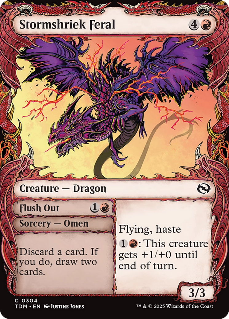 Stormshriek Feral (Showcase) (TDM-304)  - Tarkir: Dragonstorm: (Showcase)