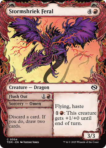 Stormshriek Feral (Showcase) (TDM-304)  - Tarkir: Dragonstorm: (Showcase)