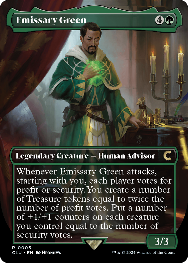 Emissary Green (Borderless) (CLU-005)  - Ravnica: Clue Edition