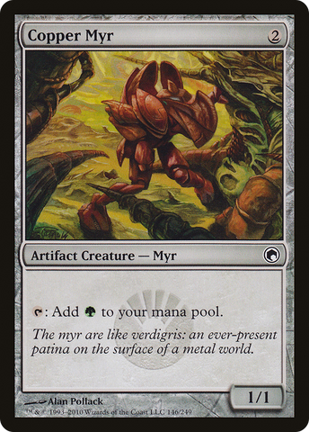 Copper Myr (SOM-146)  Foil - Scars of Mirrodin