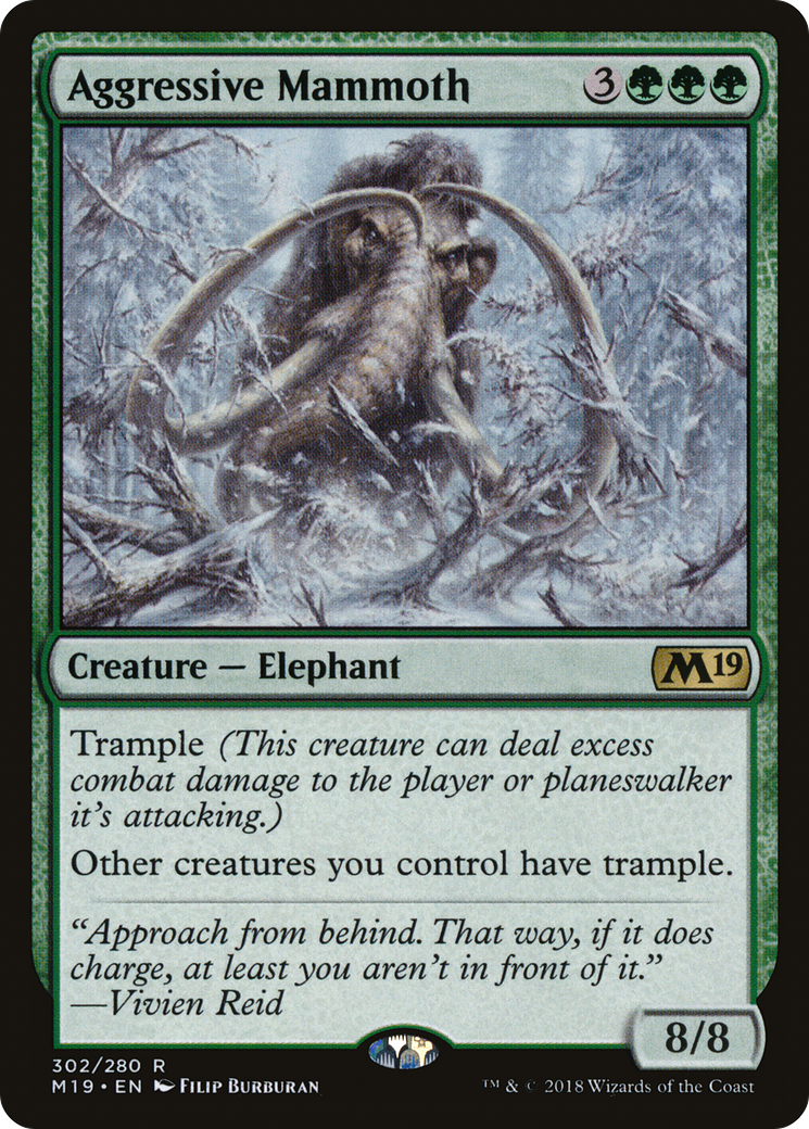 Aggressive Mammoth (M19-302)  - Core Set 2019